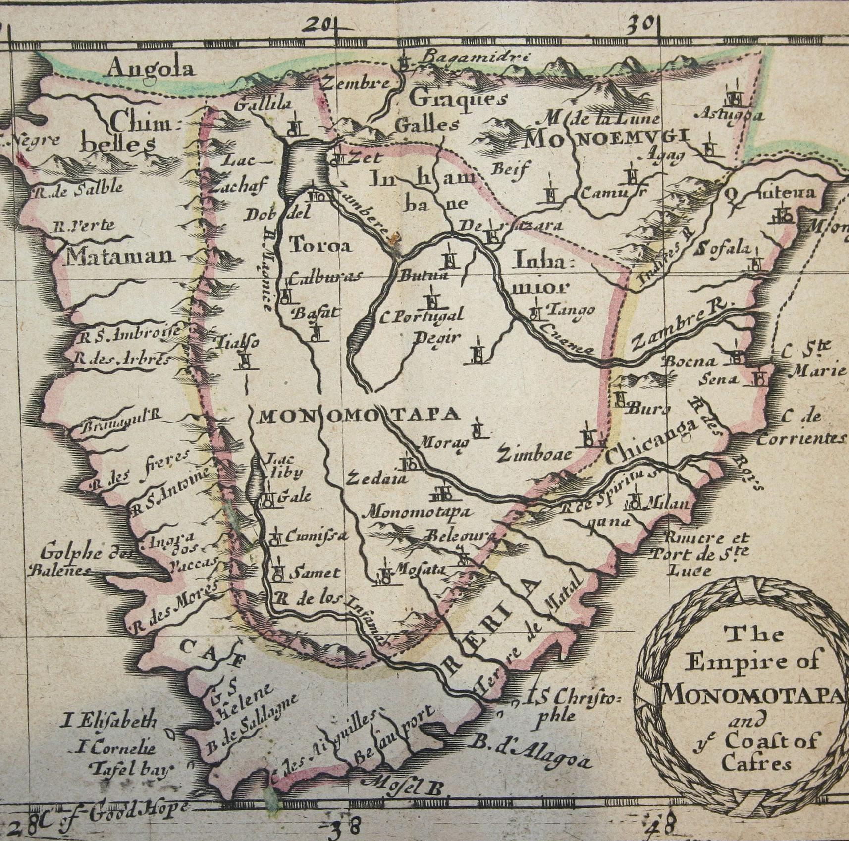 A 16th-century Portuguese map of Mutapa