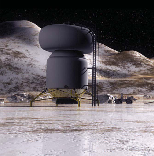 An artist's impression of a future base on Callisto
