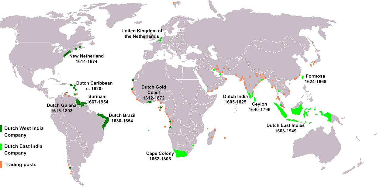 A map of the Dutch colonial empire