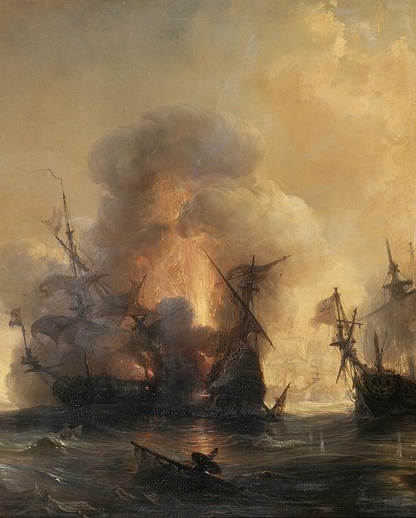Battle of Lagos in 1693, during the Nine Years' War