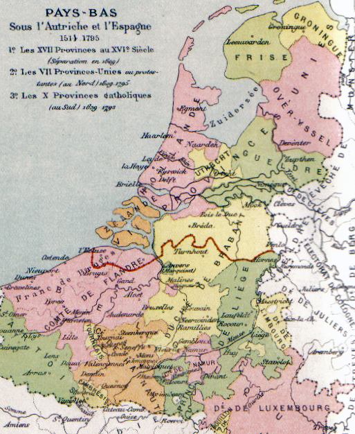 A French map of the Seventeen Provinces