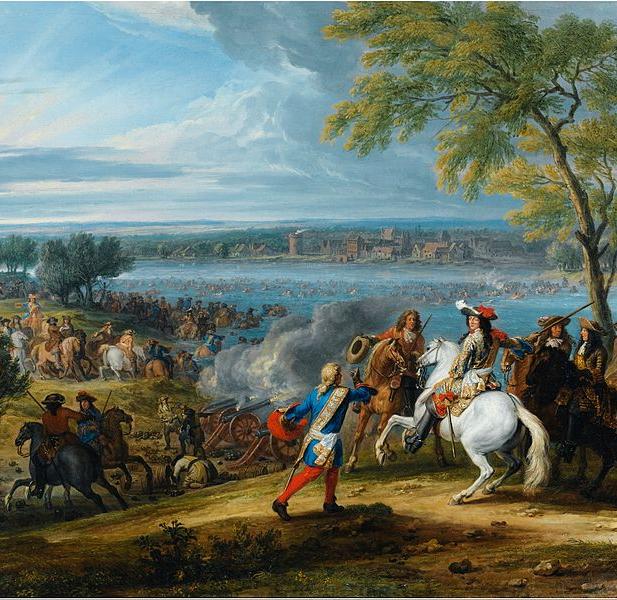 Louis XIV of France crosses the Rhine, 1672