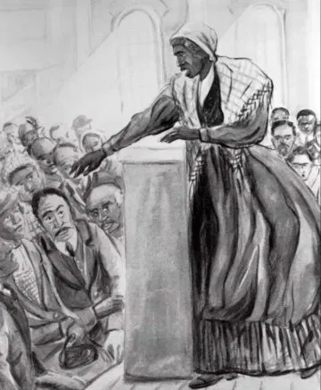 Sojourner Truth speaks to an audience