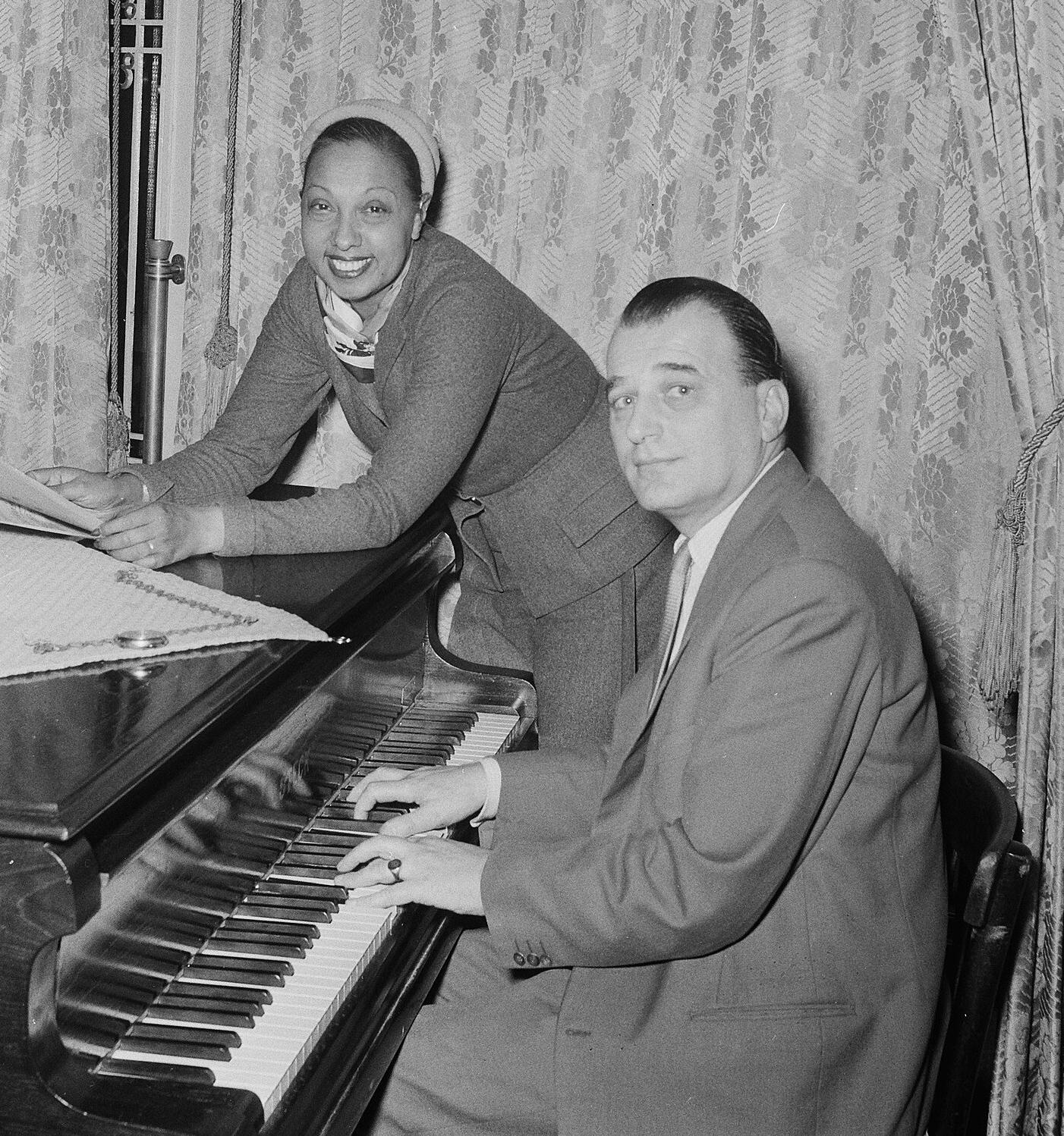 Josephine Baker and her husband Jo Bouillon in 1954