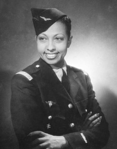 Josephine Baker in military uniform, 1948