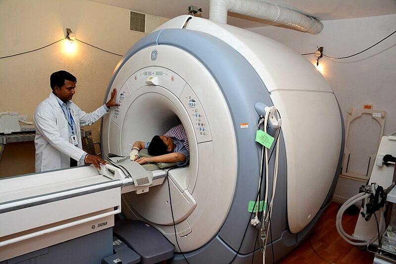 MRI scanner in operation