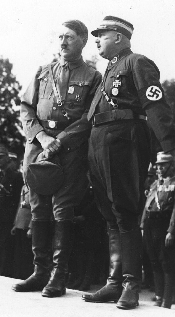 Hitler pictured with Ernst Röhm in August 1933