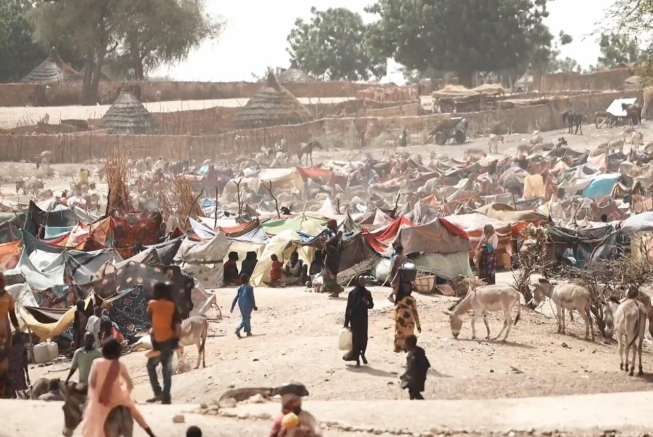 A Sudanese refugee camp in Chad, pictured in May 2023
