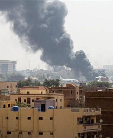 Explosion in Khartoum during heavy fighting, June 2023