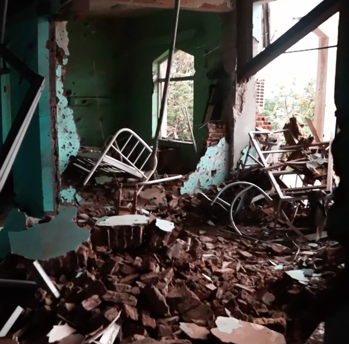 Inside a destroyed hospital in Omdurman, 2024