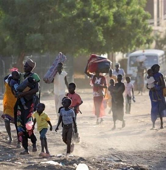 Sudanese people fleeing the fighting, September 2023
