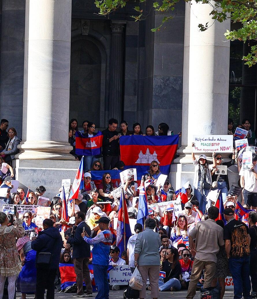 Protest in support of Cambodia, 14th December 2025