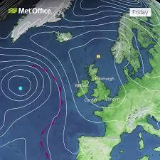 An anticyclone giving way to an Atlantic depression
