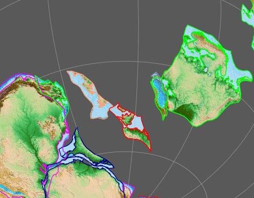 Avalonia on its northwards drift to join with Baltica