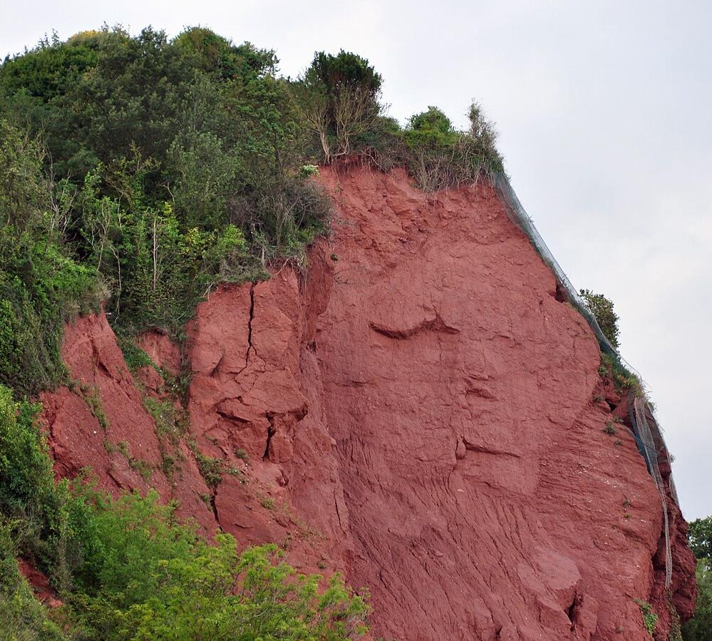 New Red Sandstone cliffs, Torquay, Devon