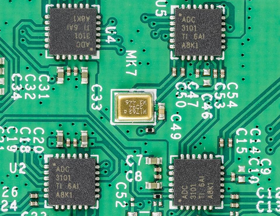 Microphone chip inside a smart speaker