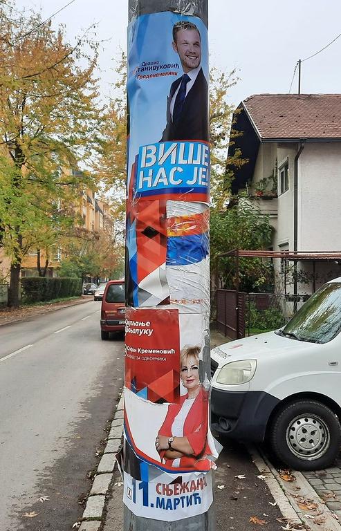 Election posters Banja Luka, Bosnia and Herzegovina