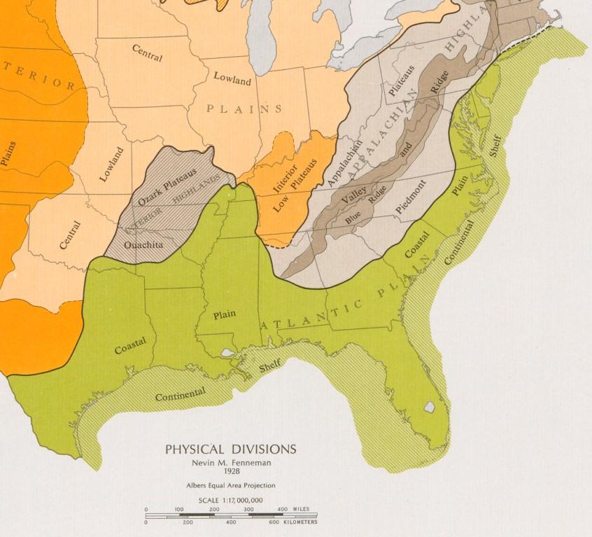 Map of the Atlantic Coastal Plain