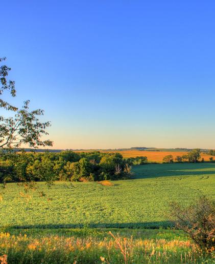 The rolling landscape of northwestern Illinois