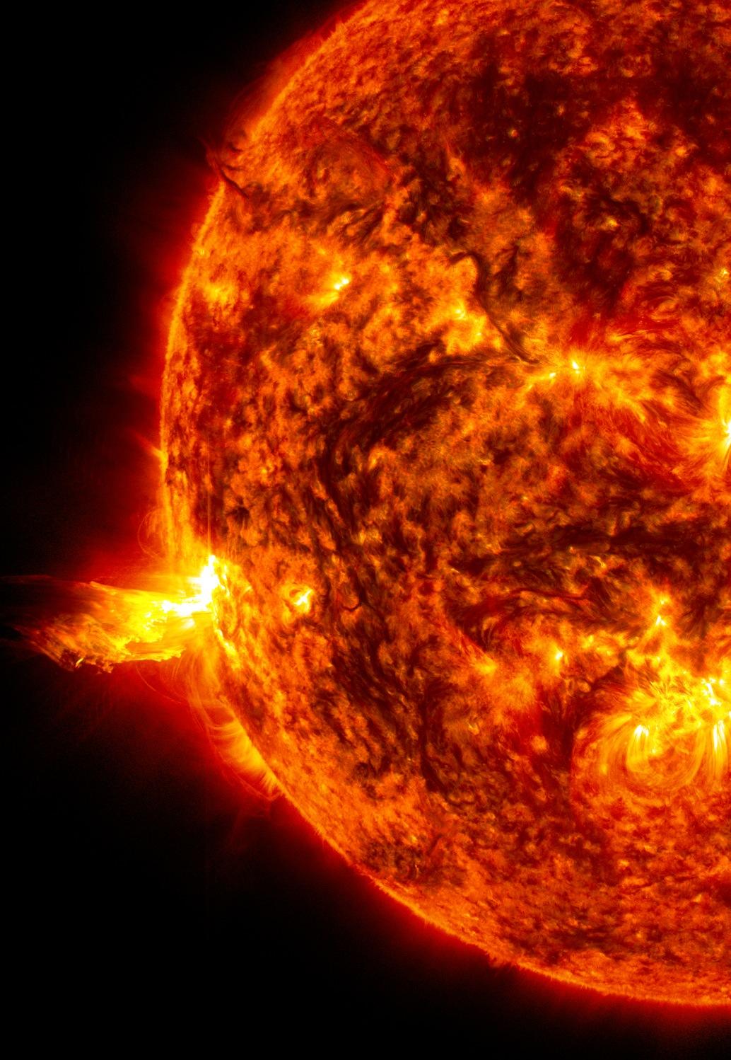Coronal mass ejection (CME), an eruption of plasma