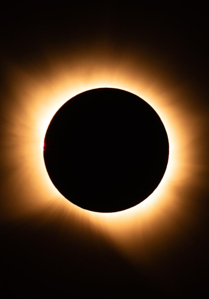 Total eclipse, 12th August 2026, showing the corona