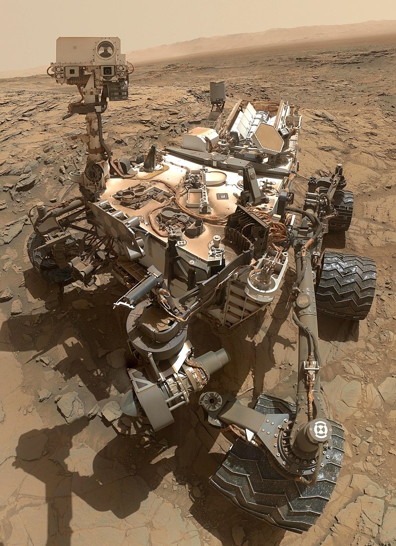 A selfie taken by Curiosity on the Martian surface