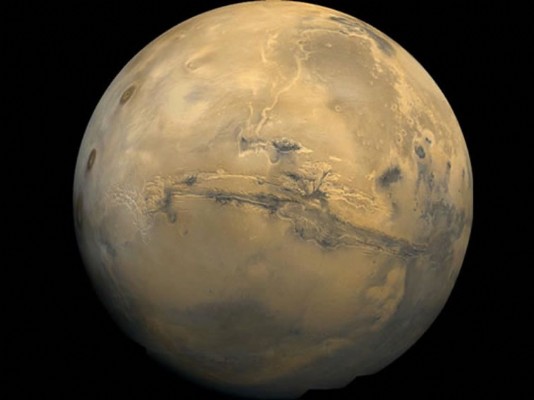Mars, featuring Valles Marineris