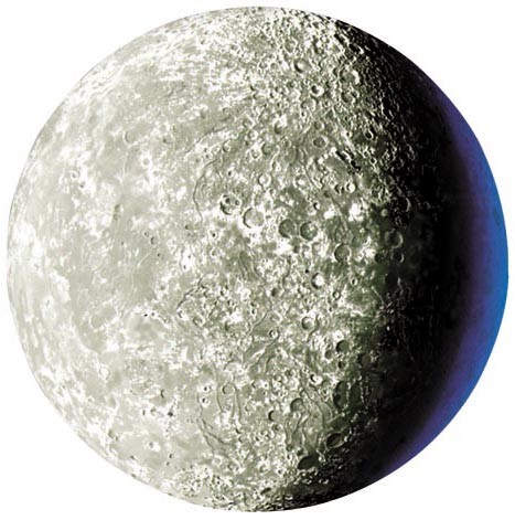 The heavily cratered planet Mercury