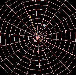 An animation of Pluto's orbit, viewed from above