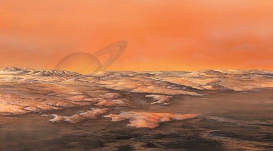 A view of Titan's landscape