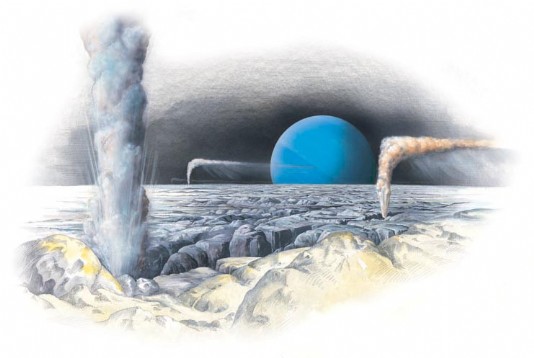 Artist's impression of the surface of Triton