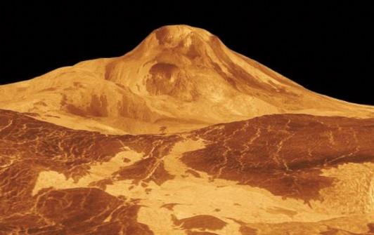 A Venusian volcano