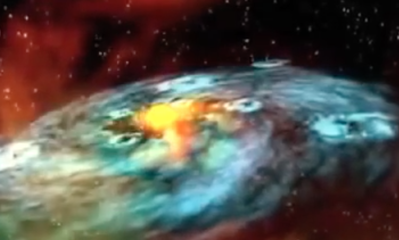 Video showing how the Sun and planets were formed