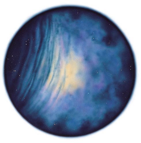 A cloud of gas and dust starts to collapse