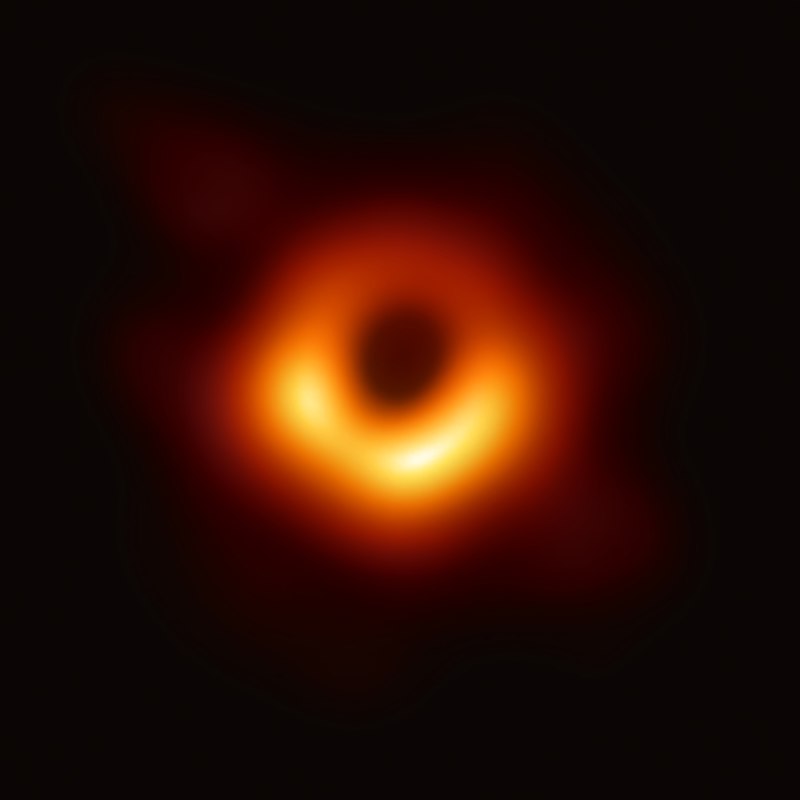 The image of a black hole captured by the EHT