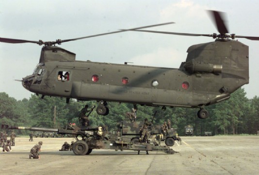 A Chinook helicopter