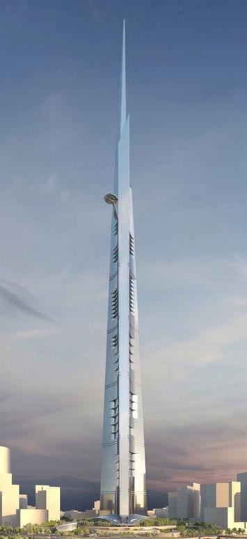 A rendering of the completed Jeddah Tower