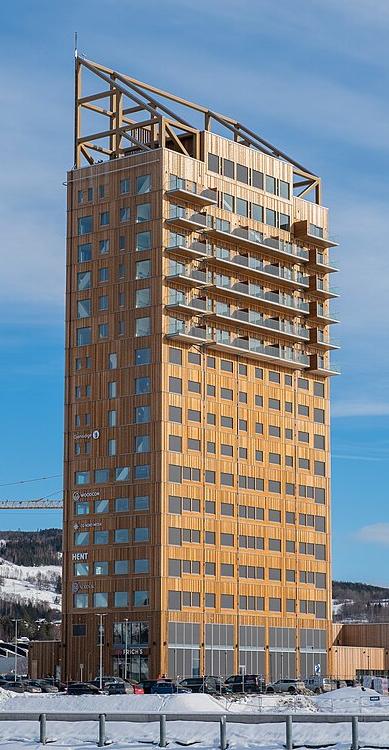 Mjøstårnet, a skyscraper entirely built from wood