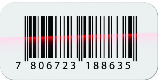A laser being used in barcode scanners