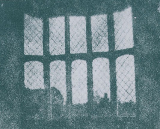 Fox Talbot's photo of a window at Lacock Abbey