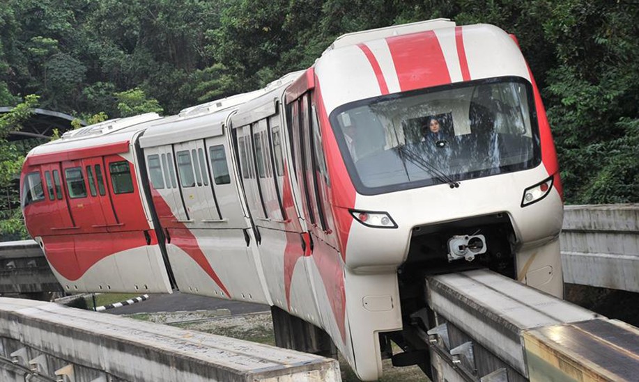 Monorail train at Rawang, Malaysia