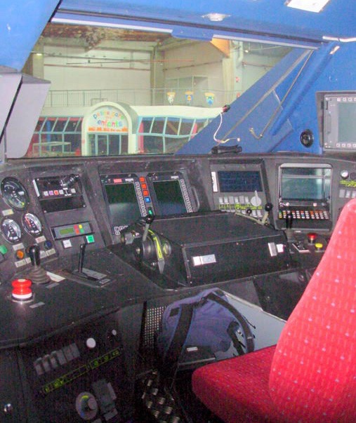 A TGV driver's cab