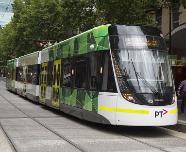 A tram in Melbourne, Australia