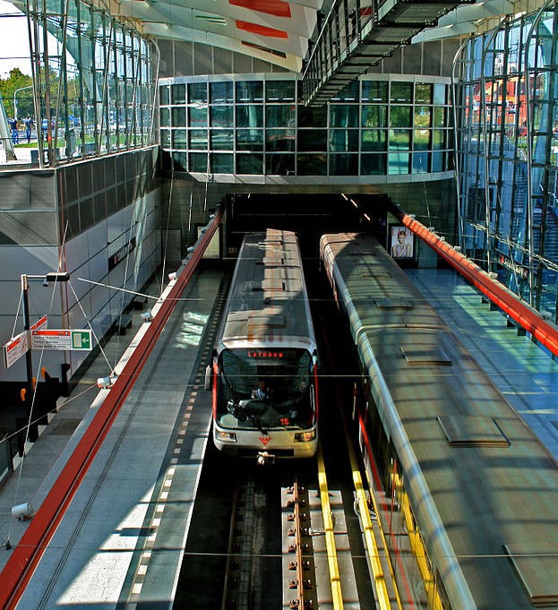 A Prague Metro station