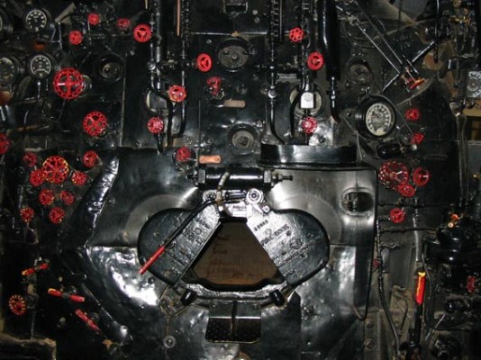 Big Boy's firebox (backhead)