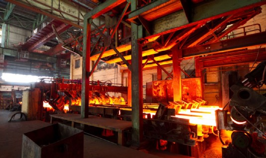 Inside a steel mill