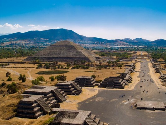 The Pyramid of the Sun and Avenue of the Dead