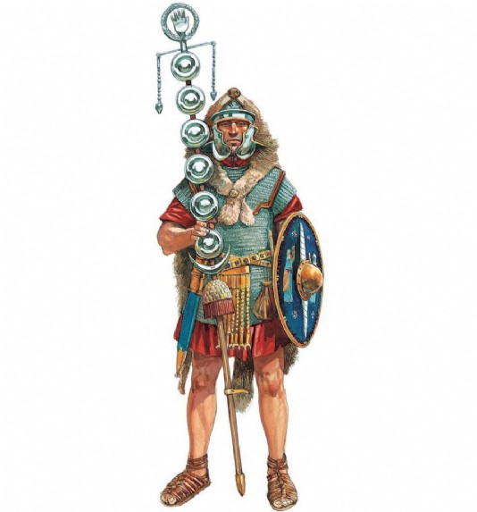 A signifer ready for battle