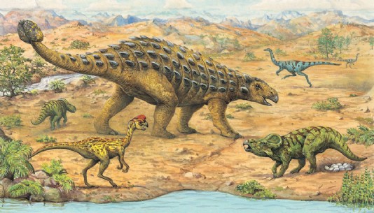 Dinosaurs from Mongolia in the Late Cretaceous
