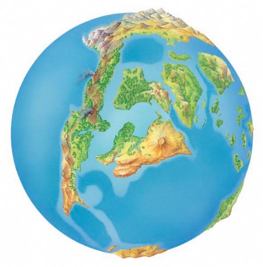 A map of North America during the Cretaceous Period